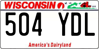 WI license plate 504YDL