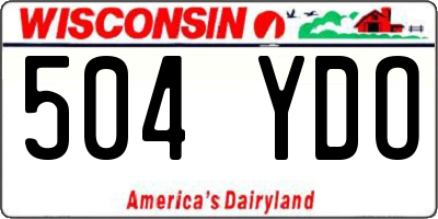 WI license plate 504YDO