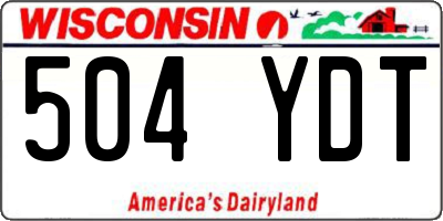 WI license plate 504YDT