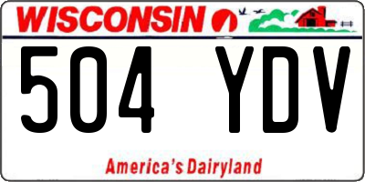 WI license plate 504YDV