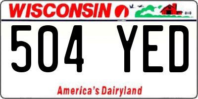 WI license plate 504YED