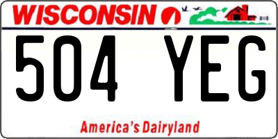 WI license plate 504YEG