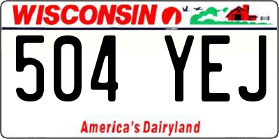 WI license plate 504YEJ