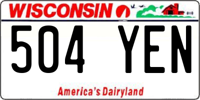 WI license plate 504YEN