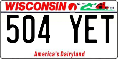 WI license plate 504YET