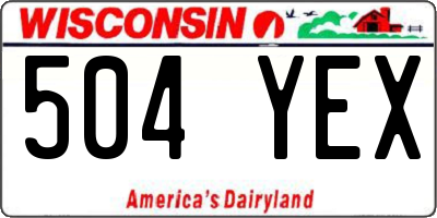 WI license plate 504YEX