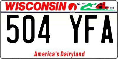 WI license plate 504YFA