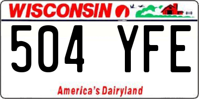 WI license plate 504YFE