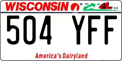 WI license plate 504YFF