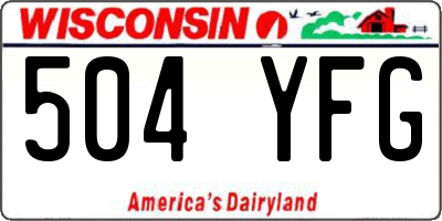 WI license plate 504YFG