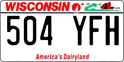 WI license plate 504YFH