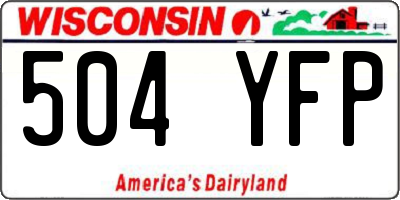 WI license plate 504YFP