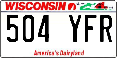 WI license plate 504YFR