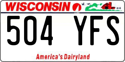 WI license plate 504YFS
