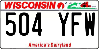 WI license plate 504YFW