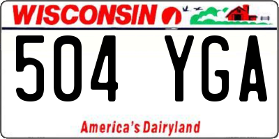WI license plate 504YGA