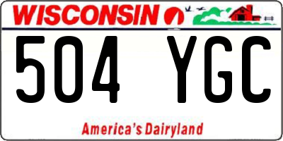 WI license plate 504YGC