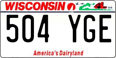 WI license plate 504YGE