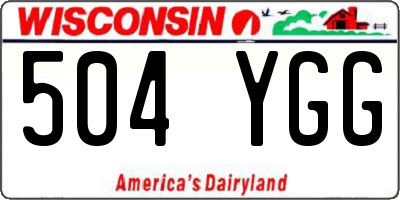 WI license plate 504YGG