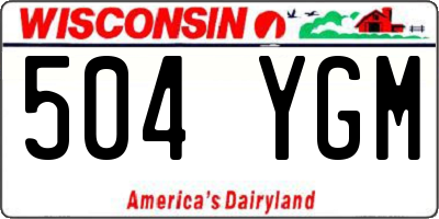 WI license plate 504YGM