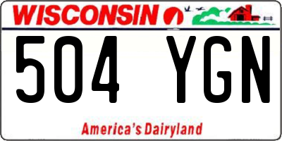 WI license plate 504YGN