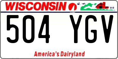 WI license plate 504YGV