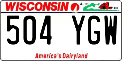 WI license plate 504YGW