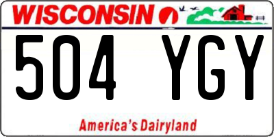 WI license plate 504YGY