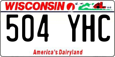 WI license plate 504YHC