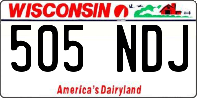 WI license plate 505NDJ