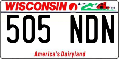 WI license plate 505NDN