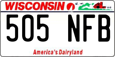 WI license plate 505NFB