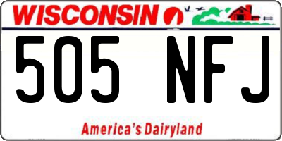 WI license plate 505NFJ