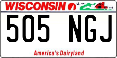 WI license plate 505NGJ