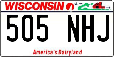 WI license plate 505NHJ