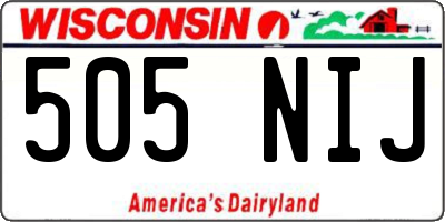 WI license plate 505NIJ