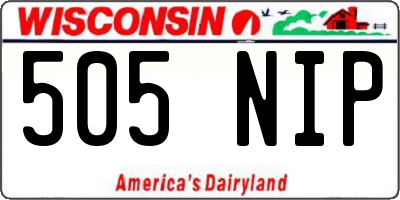 WI license plate 505NIP