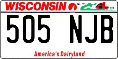 WI license plate 505NJB