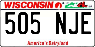 WI license plate 505NJE