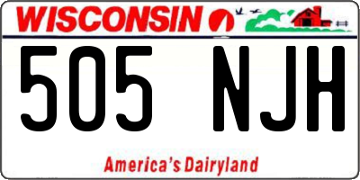 WI license plate 505NJH
