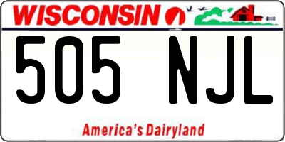 WI license plate 505NJL