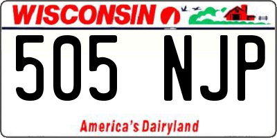 WI license plate 505NJP