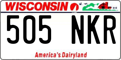 WI license plate 505NKR