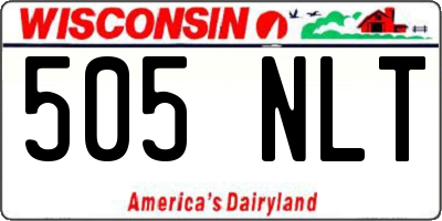 WI license plate 505NLT