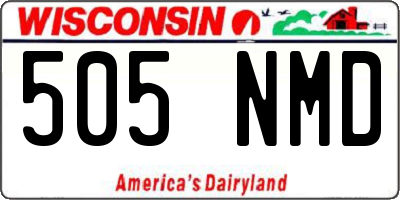 WI license plate 505NMD