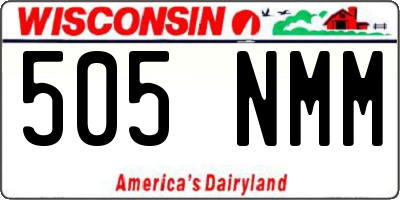 WI license plate 505NMM