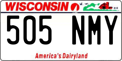 WI license plate 505NMY