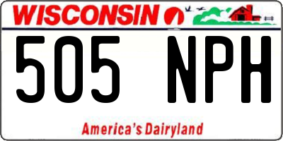 WI license plate 505NPH