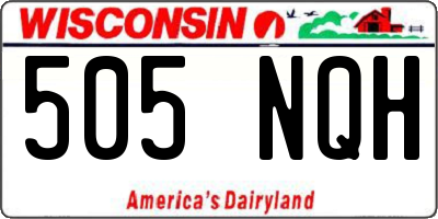 WI license plate 505NQH