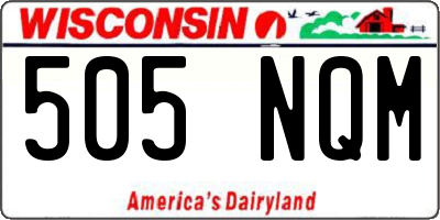 WI license plate 505NQM